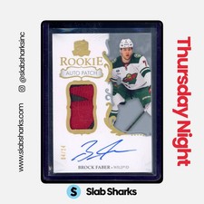 2023 UPPER DECK THE CUP #104 BROCK FABER GOLD FOIL ROOKIE PATCH AUTO RC /24