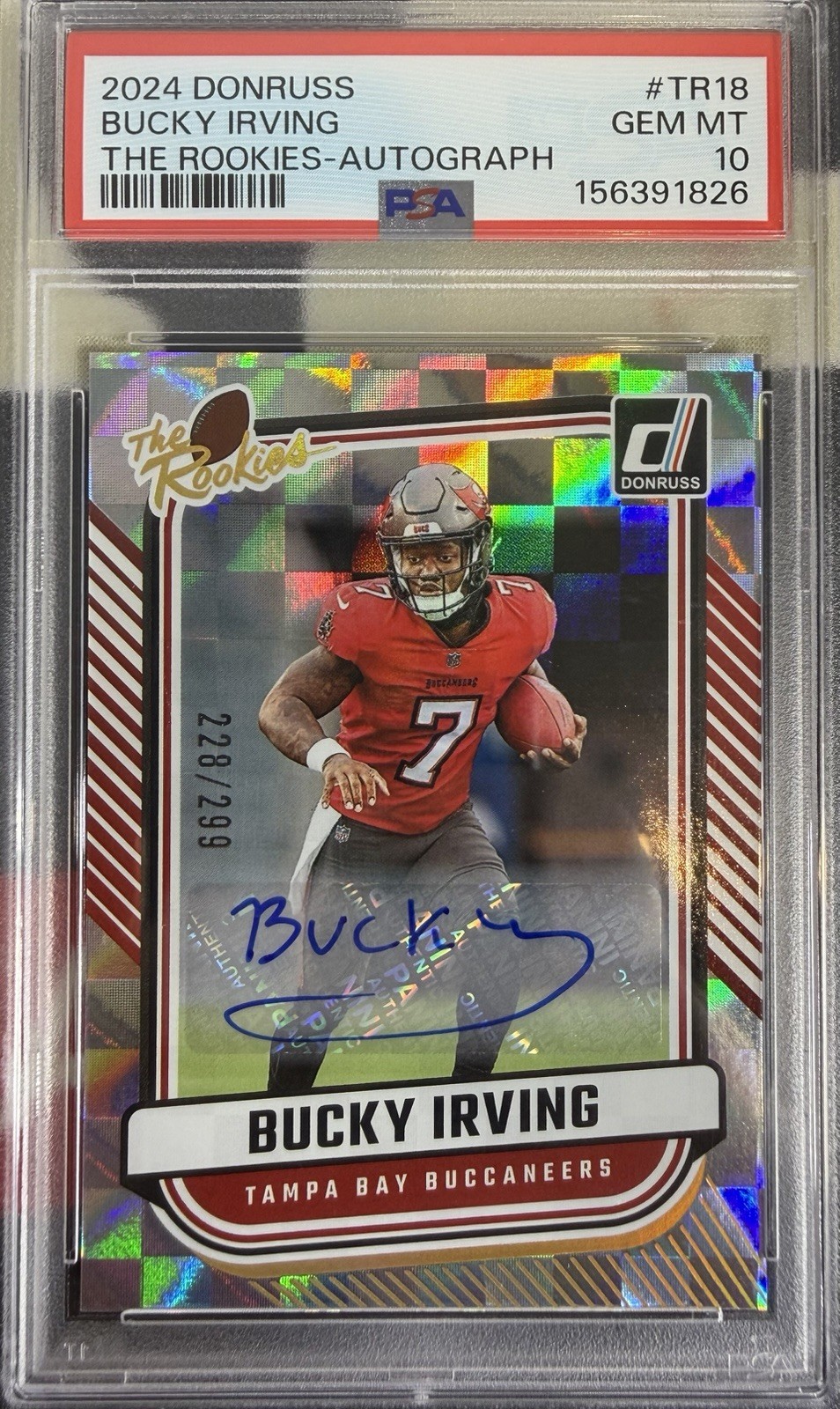 Bucky Irving Panini Donruss the Rookies #TR18 Autograph