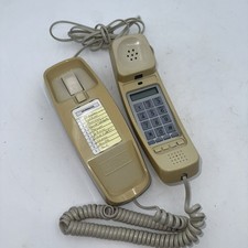 Vtg BELL SOUTH MODEL N485E BEIGE WALL/DESK CORDED PHONE PUSH BUTTON W/DISPLAY