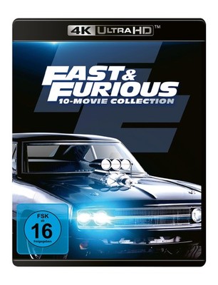 Fast & Furious - 10-Movie-Collection (4K UHD Blu-ray) Vin Diesel Paul Walker