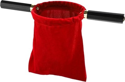 Church Tithe Offering Bags with Wooden Handles Offering Baskets Red