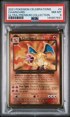 2021 POKEMON CELEBRATIONS ULTRA-PREMIUM COLLECTION #4 CHARIZARD PSA 8