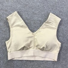 Tommie Copper Sports Bra Womens Medium Beige Shoulder Support Copper Znergy