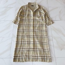 Margaret Howell Linen Check Shirt Dress Cupro Vintage Free Size