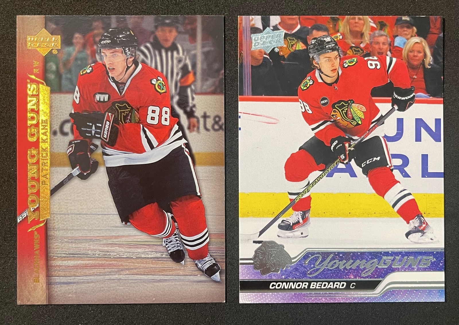 2007 2023 PATRICK KANE & CONNOR BEDARD Upper Deck Young Guns