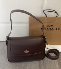 NWT CCE57 Etta 29 Flap Bag Shoulder Bag Leather Brown