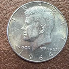 1964 Kennedy Half Dollar 90% Silver • Original Circulation Coin • Nice Detail