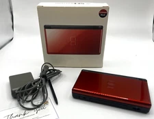 Nintendo DS Lite Console W/Charger USG-001 Crimson Red/Black English