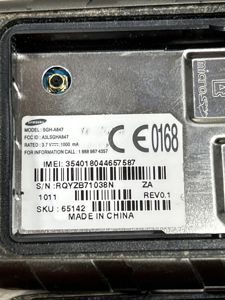 SAMSUNG RUGBY 2 SGH-A847 CELL PHONE ROGERS FIDO KOODO TELUS BELL No Battery - Image 3 of 4