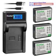 Kastar Battery LCD Charger for Canon LP-E10 LC-E10 & Canon EOS Rebel T6 Camera