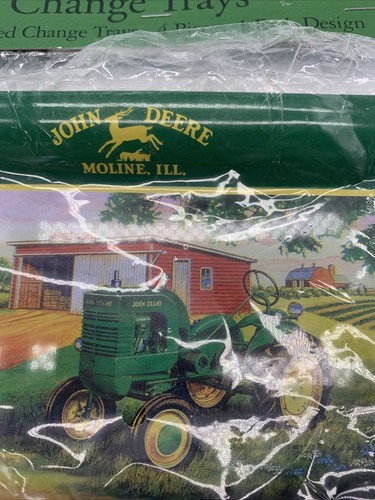John Deere Tractor Metal Change Trays Set of 4 New in Package - Picture 2 of 17