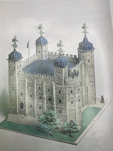 1970 Galt Models Of Famous Building - Tower Of London Vintage Cut out Model Plan - Picture 11 of 11