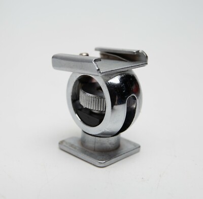 Metal Flash 2-Axis Swivel Rotate Ball Head Bracket Holder Shoe w/Tripod Socket 