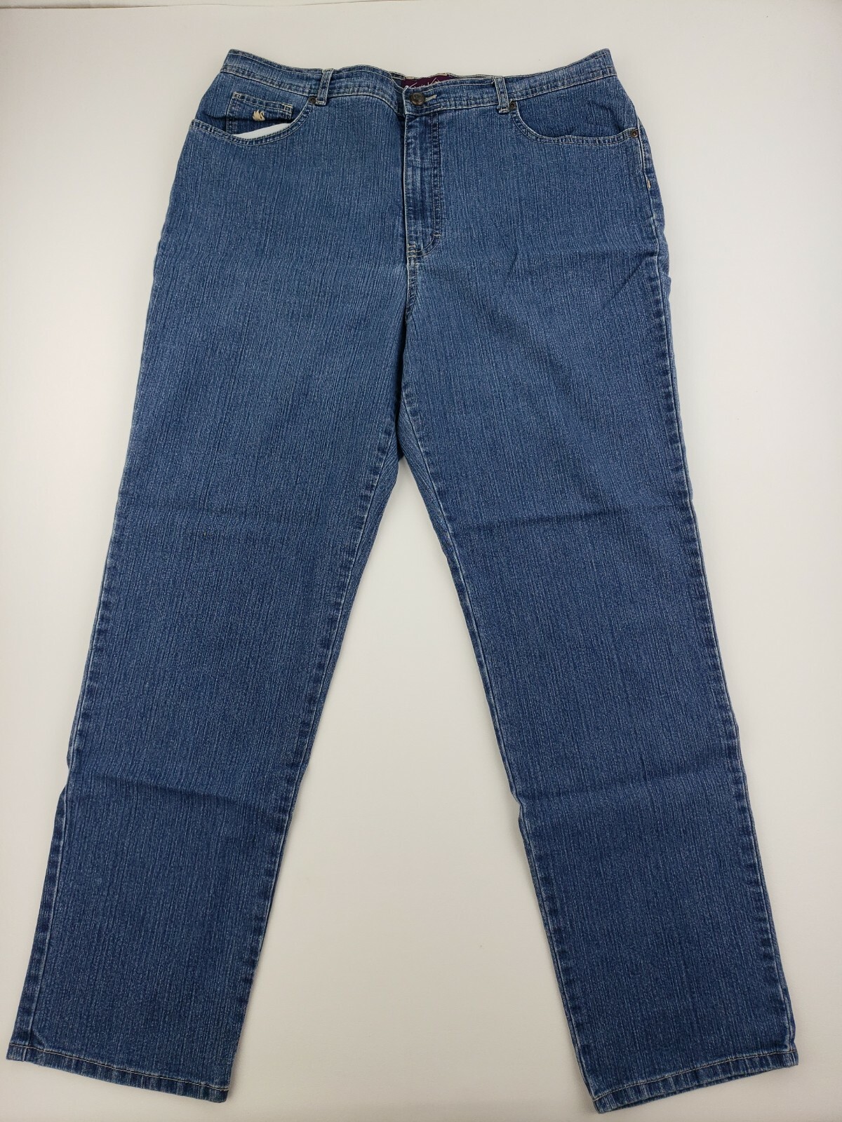 Medium Wash Straight Leg Womens Plus Size 18 Long
