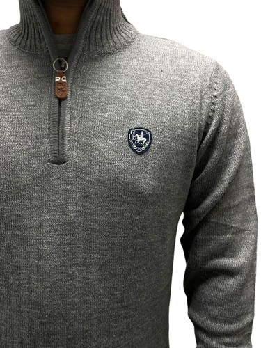 Greenland Herren Pullover Half Zip Strick Langarm Pulli Trichterkragen CT-42-12 - Bild 17 von 23