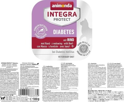 INTEGRA PROTECT Cat Food Wet Diabetes Beef (16 x 100 g)
