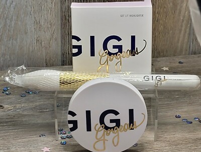 BNIB 2 pc GIGI Gorgeous GET LIT Illuminating Highlighter & Brush 7.7g - SOLD OUT