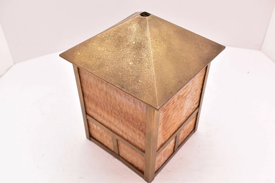 Arts & Crafts Mission Style Slag Glass Light Fixture Lamp Shade Small 8.25 x 5" - Image 2 of 4