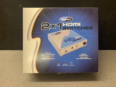 Gefen EXT-241N-CO 2X1 HDMI Switcher HDCP kompatibel Video Switcher mit Fernbedienung Neu