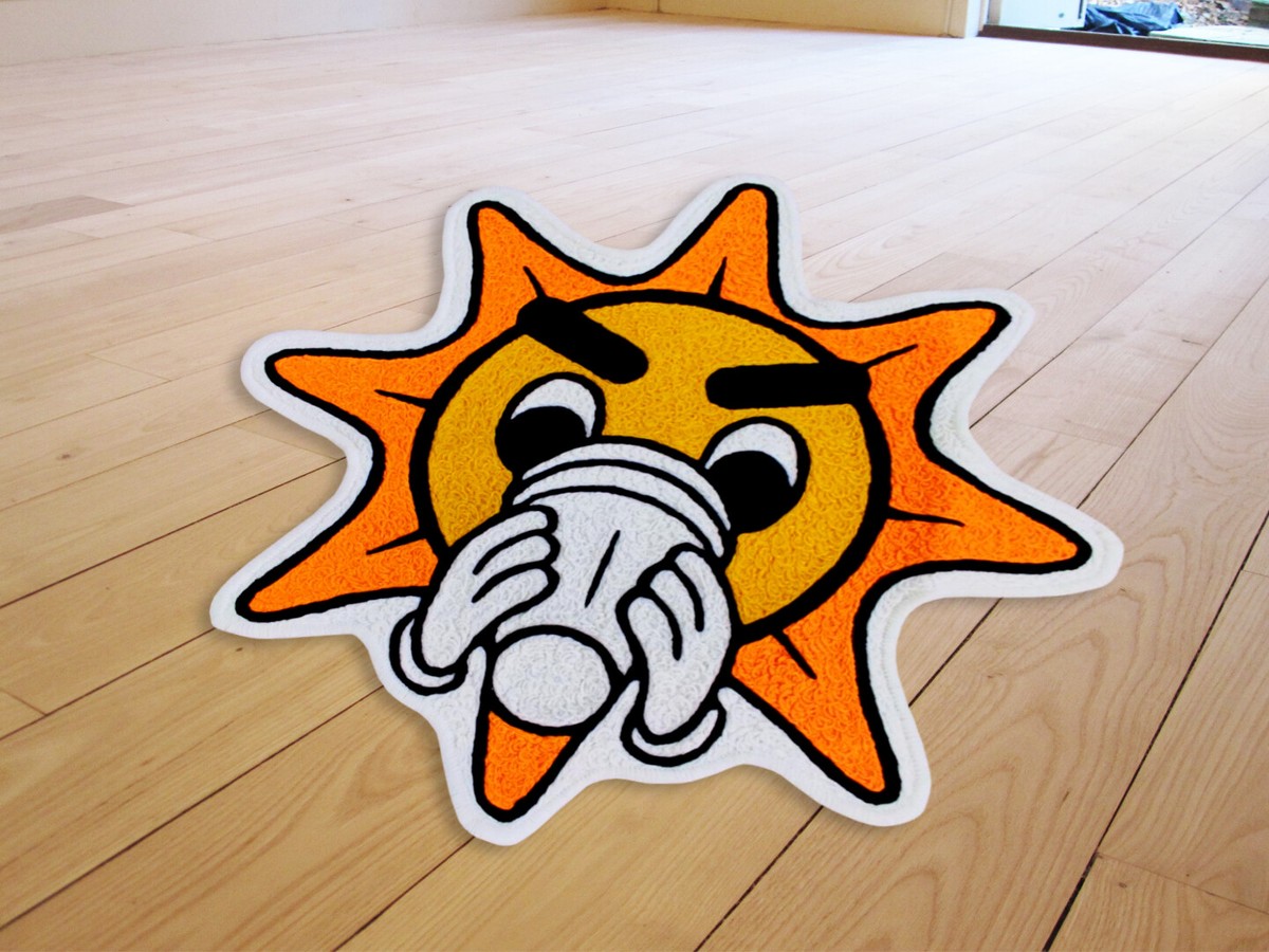 Glo GANG ラグマット Custom Chief Keef Glory Glo Gang Emoji Sosa Floor Mat Carpet
