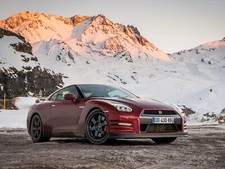 Cars nissan gt r 2015 supercar car godzilar Desk Mat Stitched