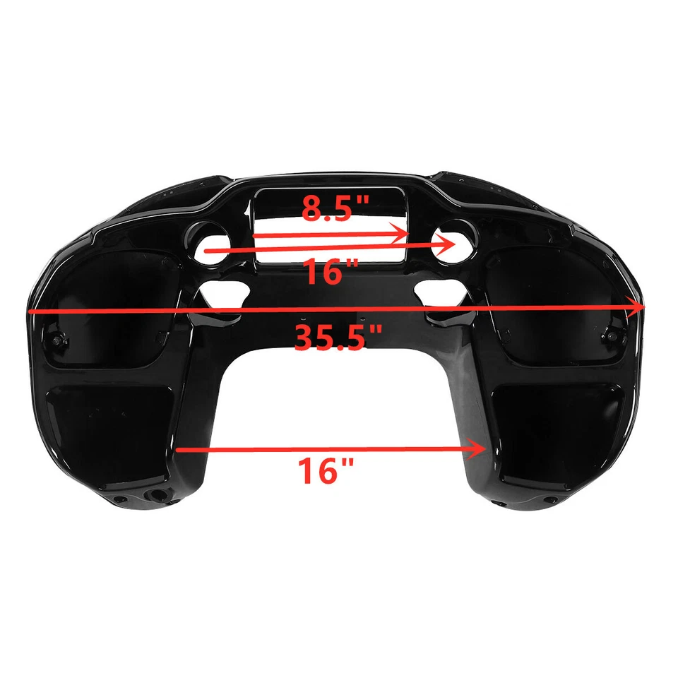 Vivid Black Inner & Outer Fairing Fit For Harley Touring Road Glide FLTR 2015-23 - Image 3 of 4