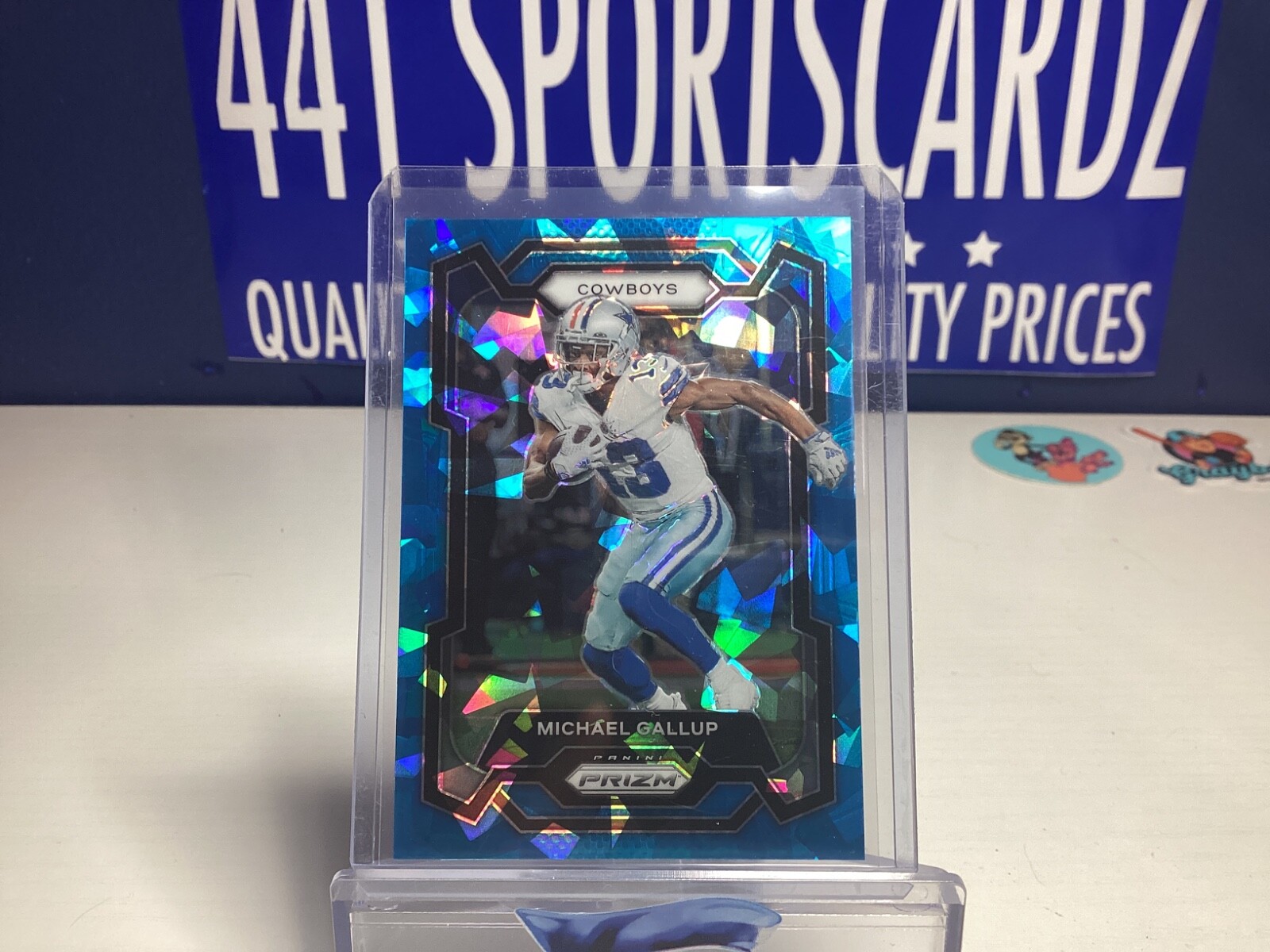 GALLUP SP 2023 Prizm Blue Cracked Ice MICHAEL GALLUP Color Match 71/99.  (F57)
