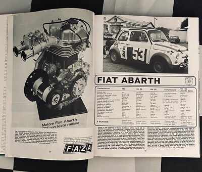 Book Abarth King of Small Cars 1985 Cosentino FAZA Hard Cover Info