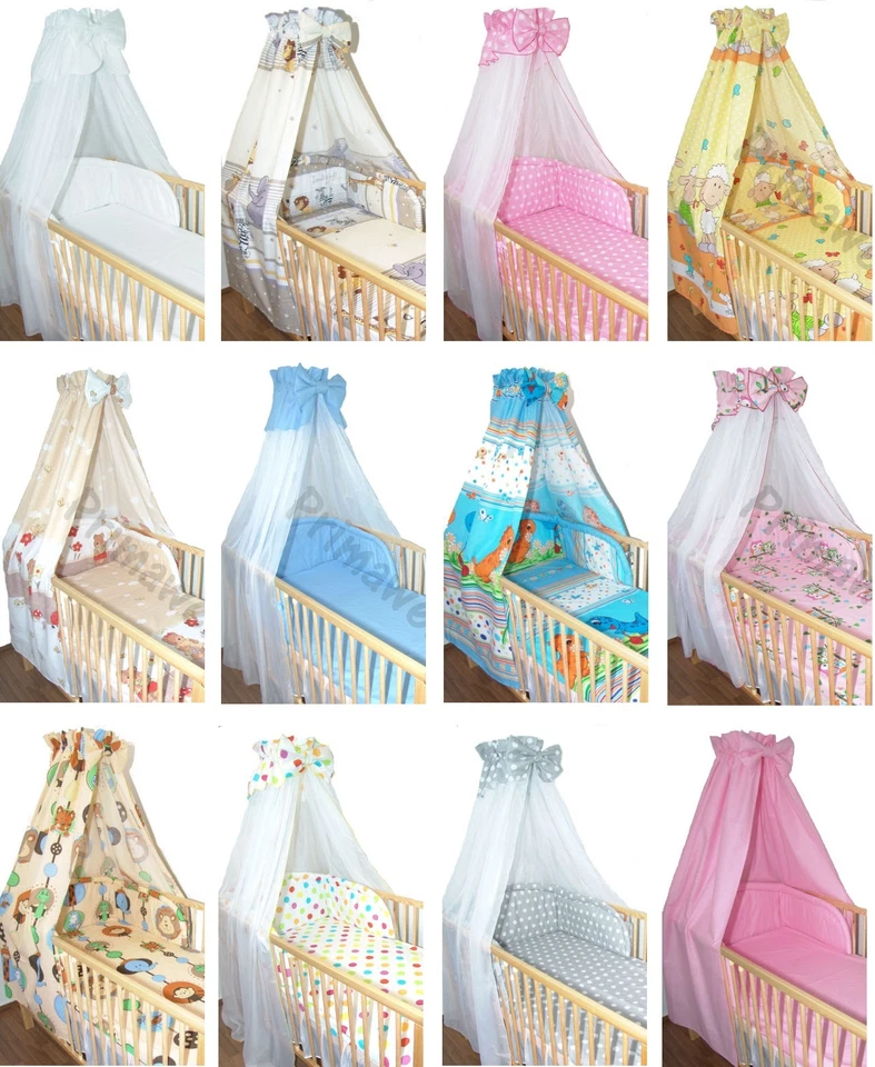 PRIMAWELA® Vollstoff Chiffon Himmel für Baby Bett Chiffonhimmel Vollstoffhimmel Betthimmel