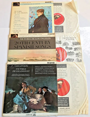 Victoria De Los Angeles French Recital, Spanish Songs, Cantos Espana HMV ALP x3 - Picture 3 of 12