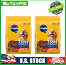 2 Pack PEDIGREE Complete Nutrition Grilled Steak Dry Dog Food for Adult Dog18 lb 0.91 per pound