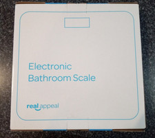 Real Appeal electronic glass heavyweight bathroom scale open box NEW
