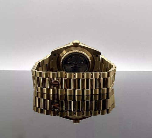 Custom 40mm Gold President Silver Dial Style Mod Watch w/ Miyota 8285 Automatic - Picture 4 of 4