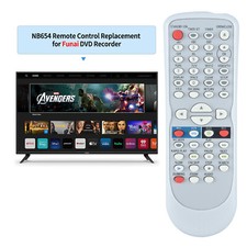 Telecomando Di Ricambio Compatibile Con TV Funai NF028RD - Sostituzione Diretta Con Batterie Incluse