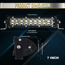 Dual Row Combo 7/14/20/26/32" inch Led Work Light Bar for Jeep Ford SUV Boat ATV