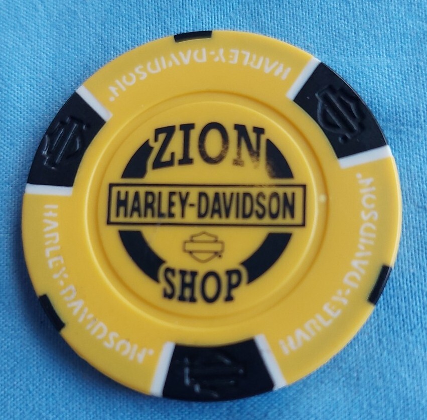 HARLEY DAVIDSON POKER CHIP ZION HARLEY DAVIDSON SHOP OF WASHINGTON