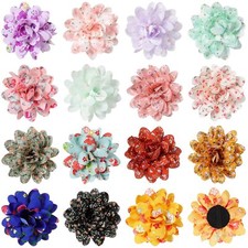 30 Pcs Dog Collar Flowers Pet Flower Bow Ties Multi-Color Sunflower Dog Charms