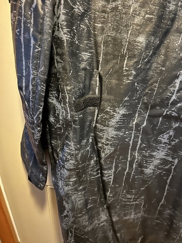Helmut Lang W/Hood Zip-Front Bondage Black with Grayish purple Long Coat Size: M - Picture 5 of 7