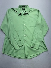 Arrow Men Button-Up17 34-35 Green Fitted Cotton Blend Long Sleeve Bangladesh