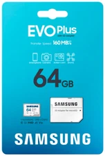 Samsung EVO Plus 64GB Micro SDXC UHS-1 Memory Card with Adapter