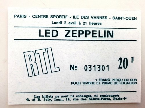 LED ZEPPELIN - MUSIC GROUP Various Reproduction CONCERT TICKETS Individual Sale - 第 11/37 張圖片