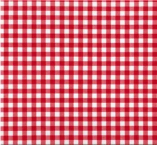 58" Easycare Yarn Dyed 1/4" Gingham Red Poly Cotton Fabric by the Yard