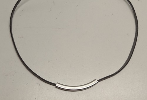 NEU Kordel Halsband Halskette mit Silber oder Gold Metall Stab Perle - 13"-17" & Sondergrößen - Bild 12 von 12