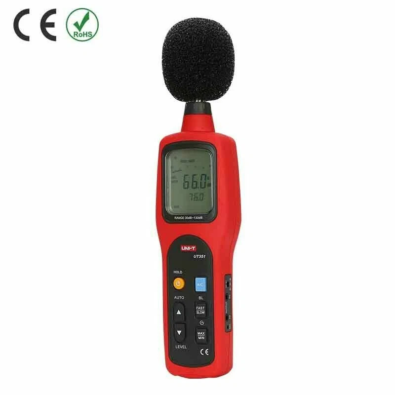 Probador medidor de nivel de sonido de ruido UNI-T UT351 UT-351 30 a 130 dB ✦Kd Foto 3 de 4