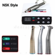 NSK Style Dental Brushless LED Micro Motor/1:5/1:1 Contra Angle Handpiece YABANG