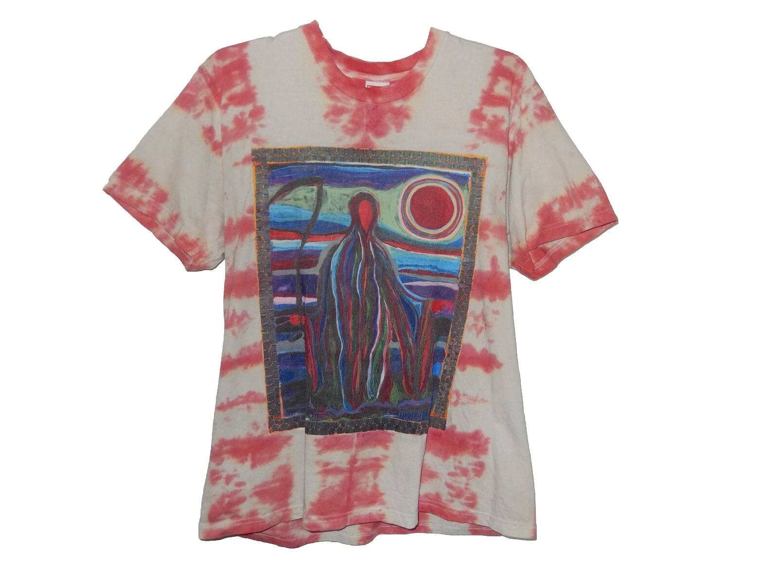 Supreme Reaper Josh Smith T shirt Tee Dye rouge blanc homme moyen M SS19 Y2k
