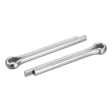 Split Cotter Pin, 8x60mm Stainless Steel Clip Fastener Fitting Silver 2Pcs