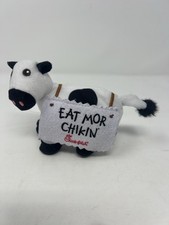 Chick-Fil-A Cow Plush Standing 6" Eat Mor Chikin Promotional 2024 Kids Meal Toy