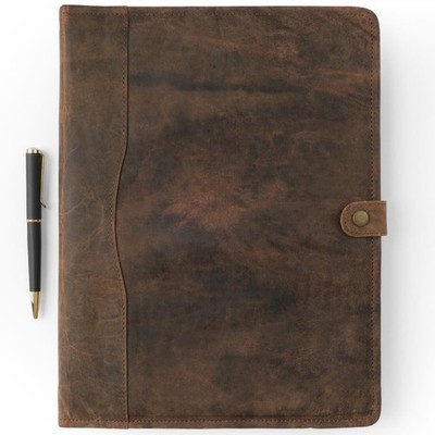 Leather Portfolio, Leather Binder with Pen, Leather Portfolio for Men and Wom...
