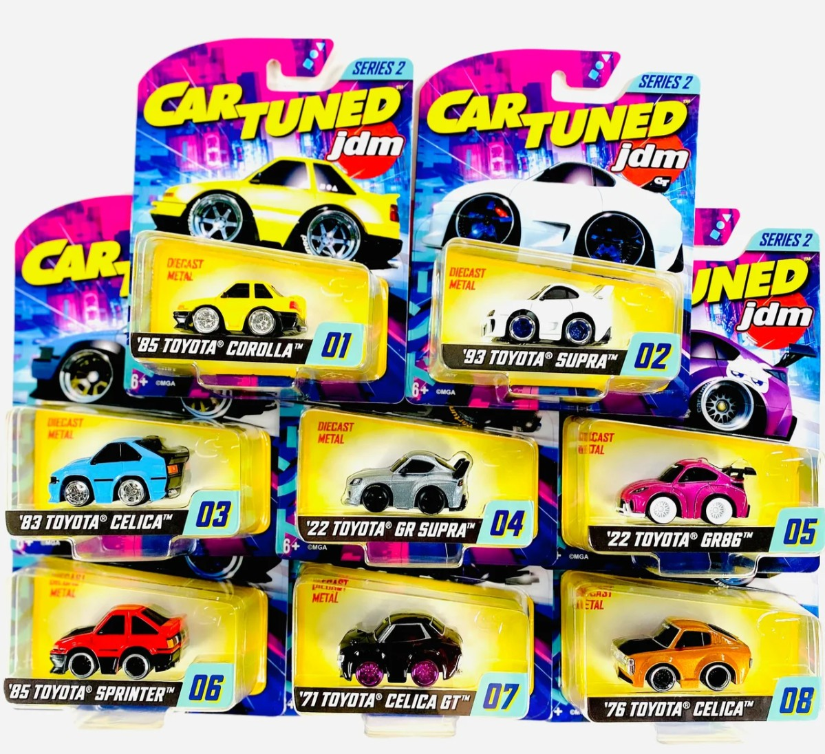 Car Tuned 1/64 JDM 1985 TOYOTA SPRINTER -RED- Series 2 Diecast Car